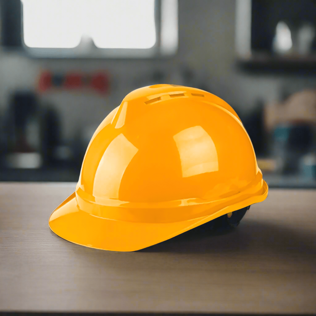 Total Safety Helmets Total Yellow Safety Helmet with Ribbon Chin Strap - TSP2603