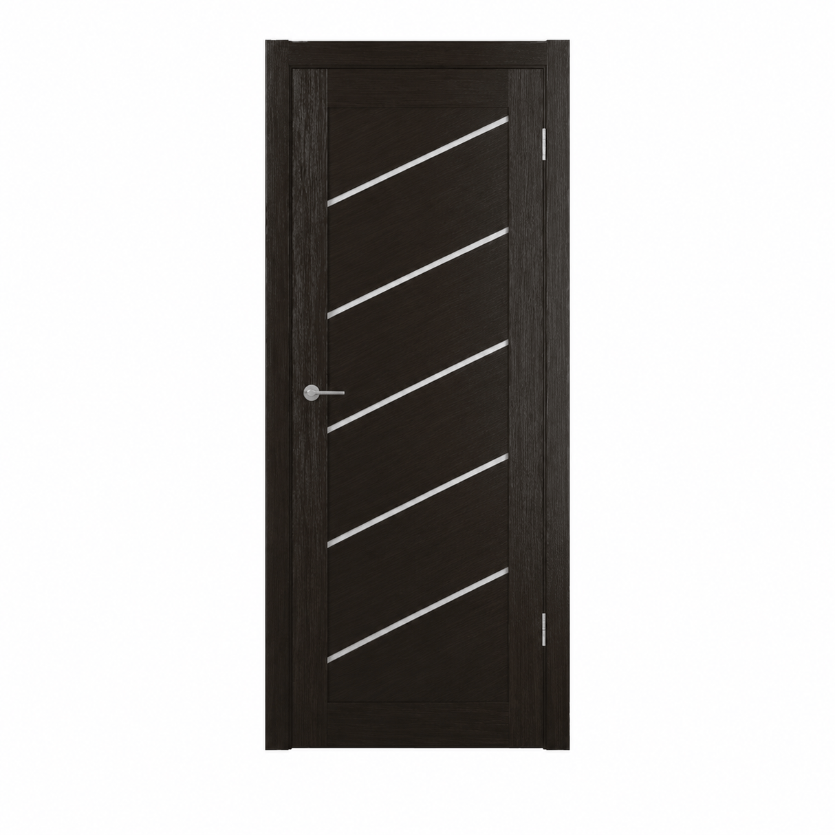 Unidoors Interior Doors Unidoors Modern Diagonal Glass-Stripe Interior Door with Handle, Lock & 5 Keys - MD03