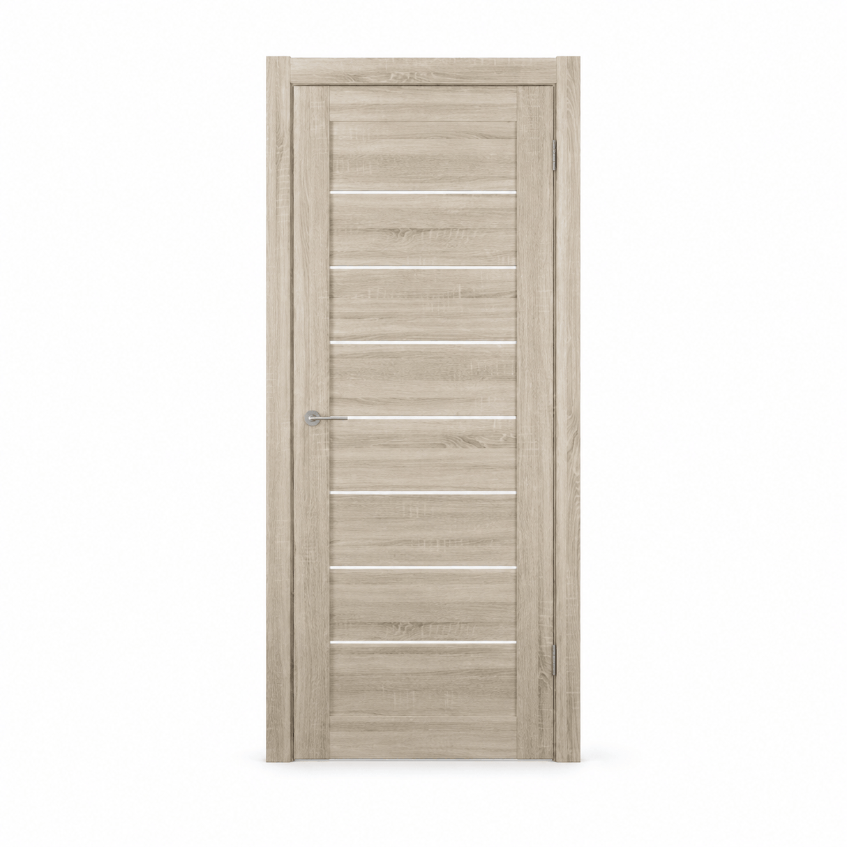 Unidoors Interior Doors Unidoors Modern Slim Horizontal Glass-Line Interior Door with Handle, Lock & 5 Keys - MD01