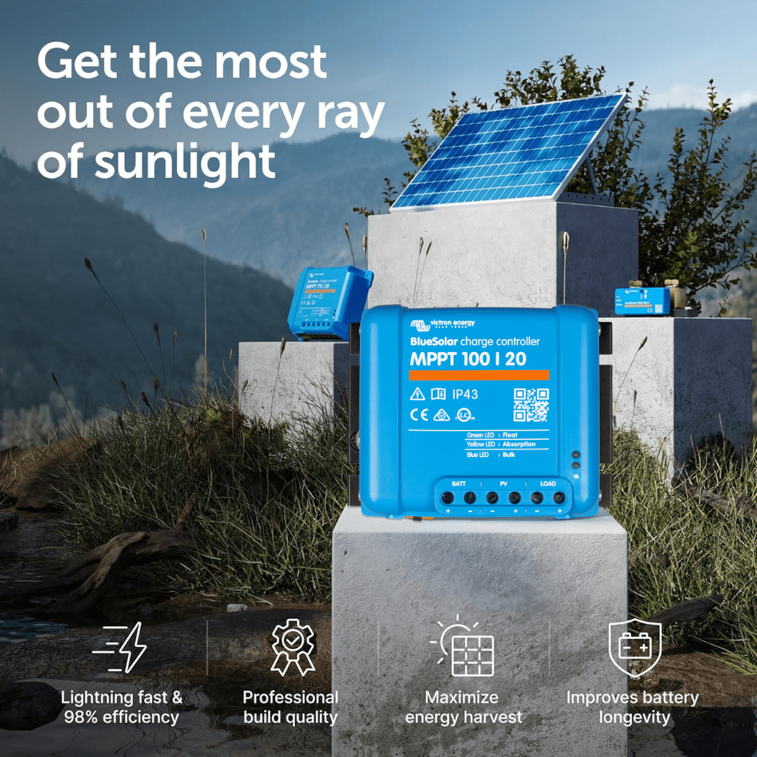 Victron Charge Controllers Victron Energy BlueSolar MPPT 100/20 48V Charge Controller - SCC110020170R