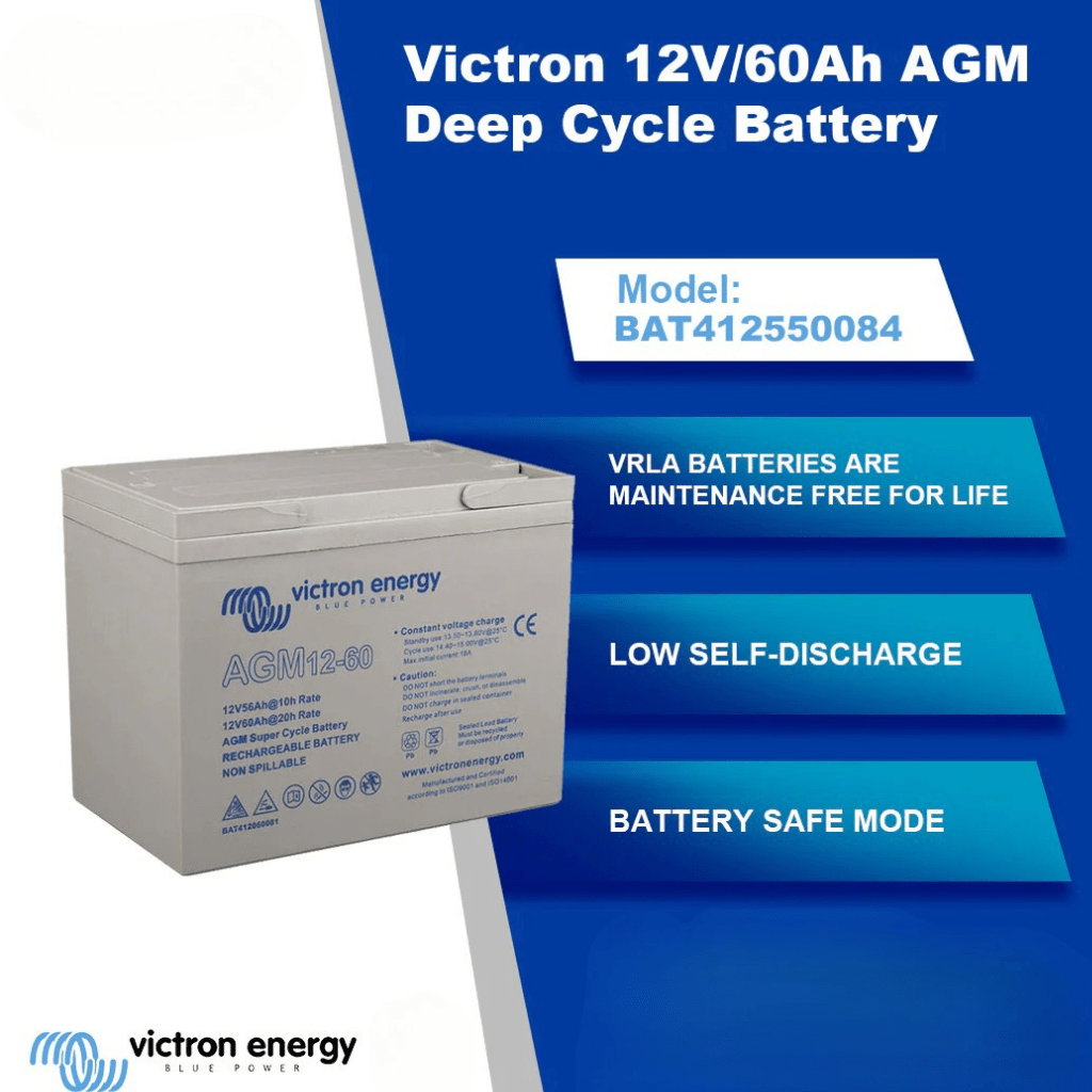 Victron Power Management & Protection Victron Energy Dual Purpose AGM Battery 12V 60Ah - BAT412550084