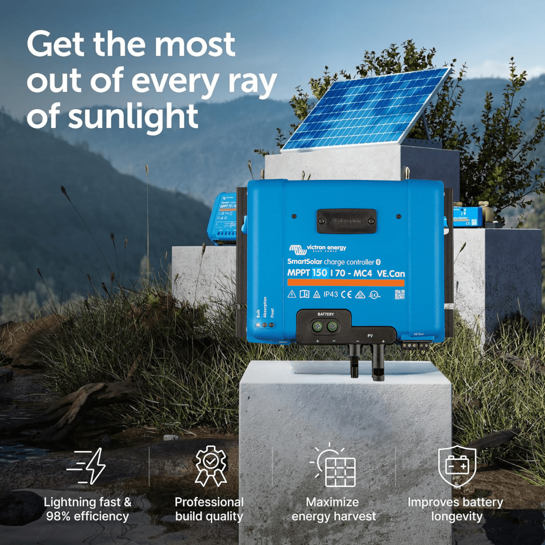 Victron Charge Controllers Victron Energy SmartSolar MPPT 150/70-MC4 VE.Can Charge Controller - SCC115070511