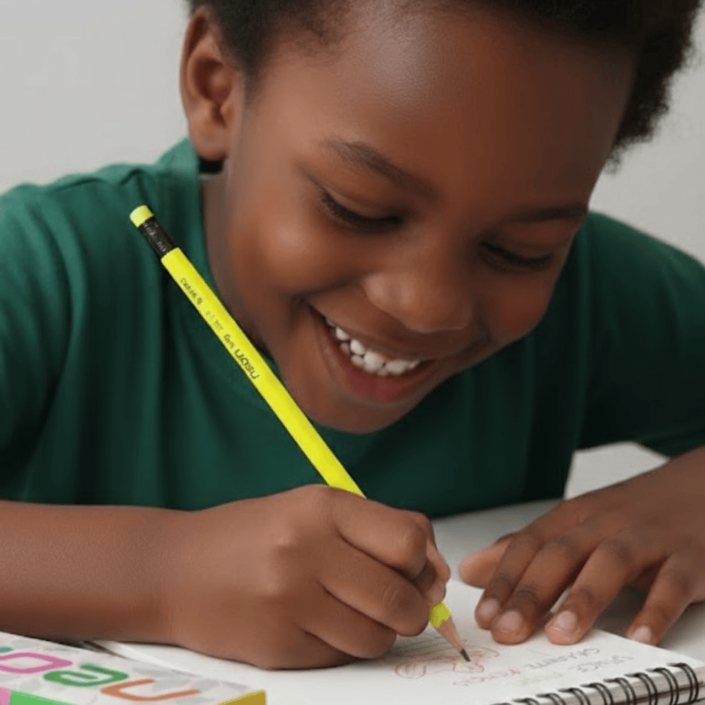 Vistaline Writing & Stationery Neon 12 Pieces HB Graphite Pencils