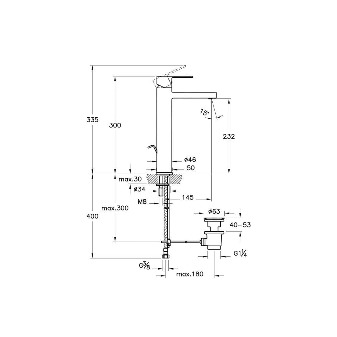 Vitra Bathroom Faucet Vitra Flo S Basin Mixer - A41942EXP