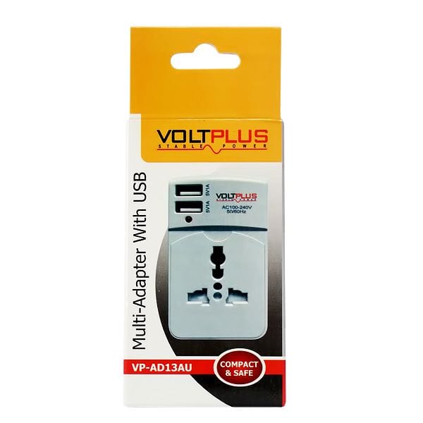 Voltplus Power Management & Protection Voltplus Multi Adapter 13A with USB Slot - VP-AD13AU