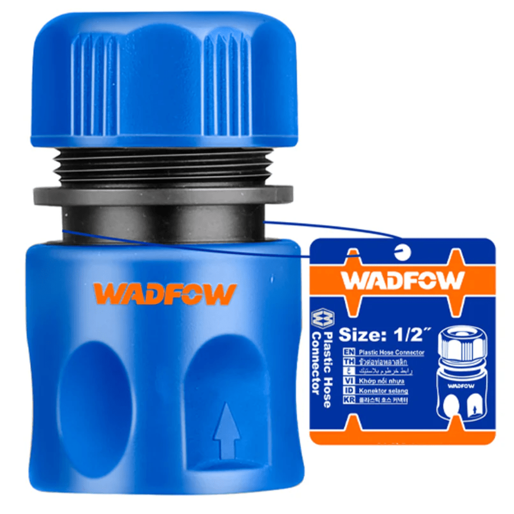 Wadfow Chuck Keys & Specialty Accessories Wadfow 1/2" Plastic Hose Quick Connector With Water-Stop Function - WQC2E12