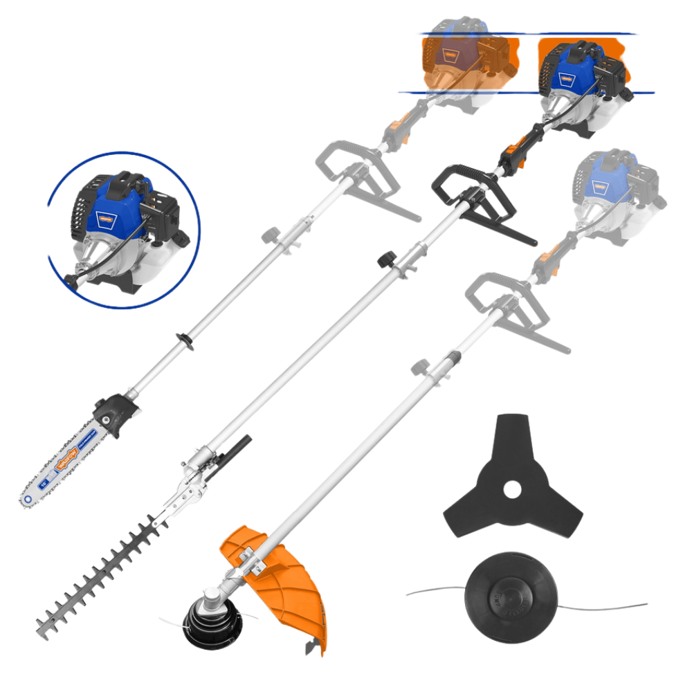 Wadfow Trimmer Wadfow 1.4kW 4-in-1 Gasoline Hedge Trimmer Multi Tool - WGM4552