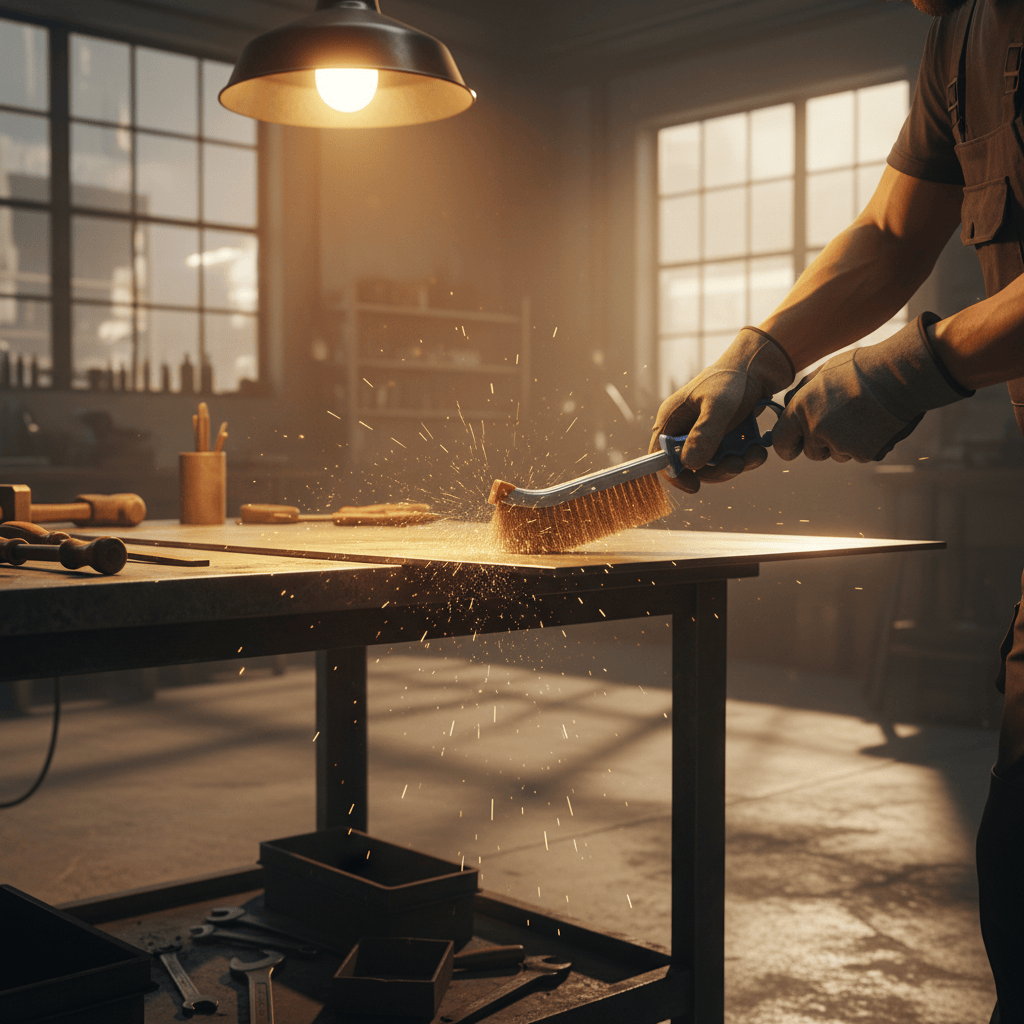 Wadfow Wire Wheels & Brushes Wadfow 10" Steel Wire Brush - WBH1101