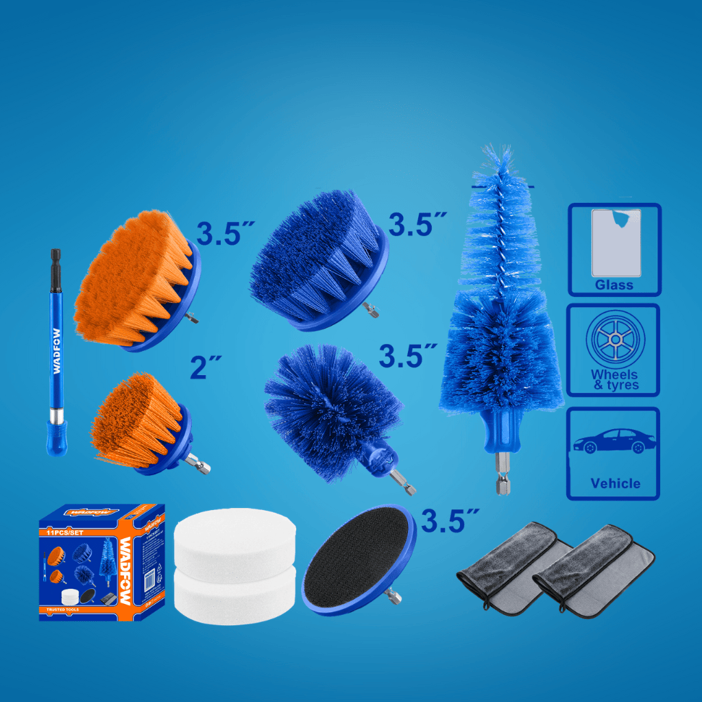 Wadfow Cleaning Equipment Accessories Wadfow 11-Piece Cleaning Brush Set - WND5515