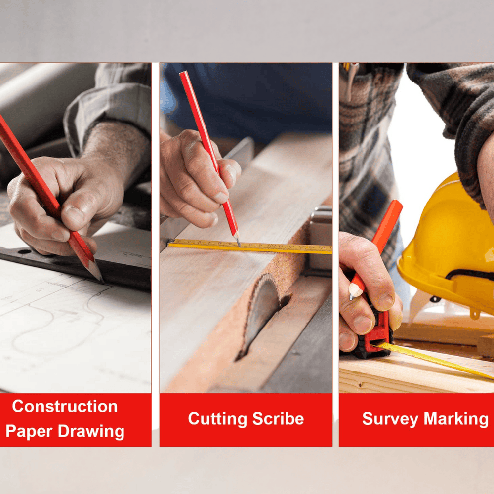 Wadfow Tape Measure Wadfow 12-Piece Carpenter Pencil - WMQ1512