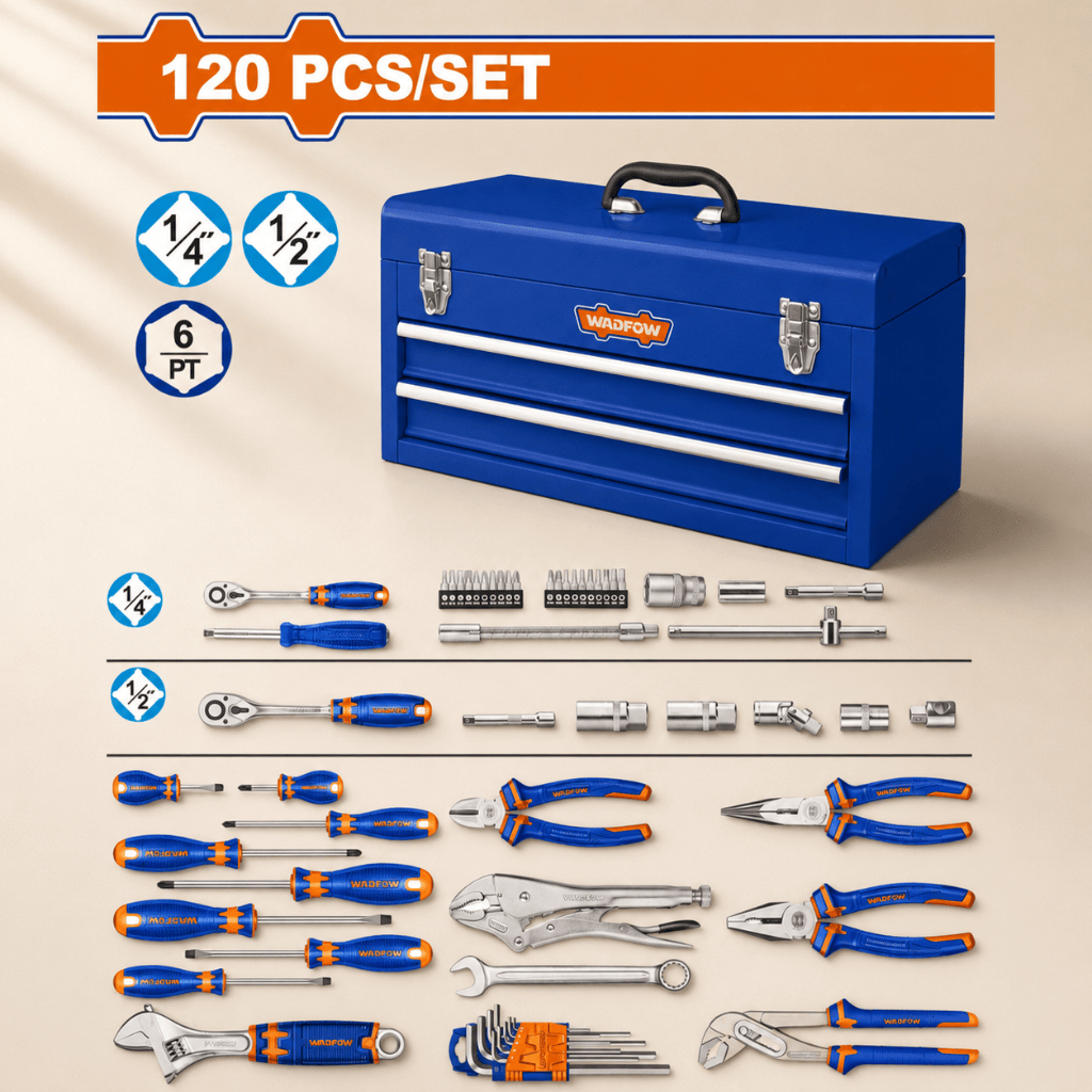 Wadfow Tool Chests & Cabinets Wadfow 120 Pieces Tools Chest Set - WHS3120