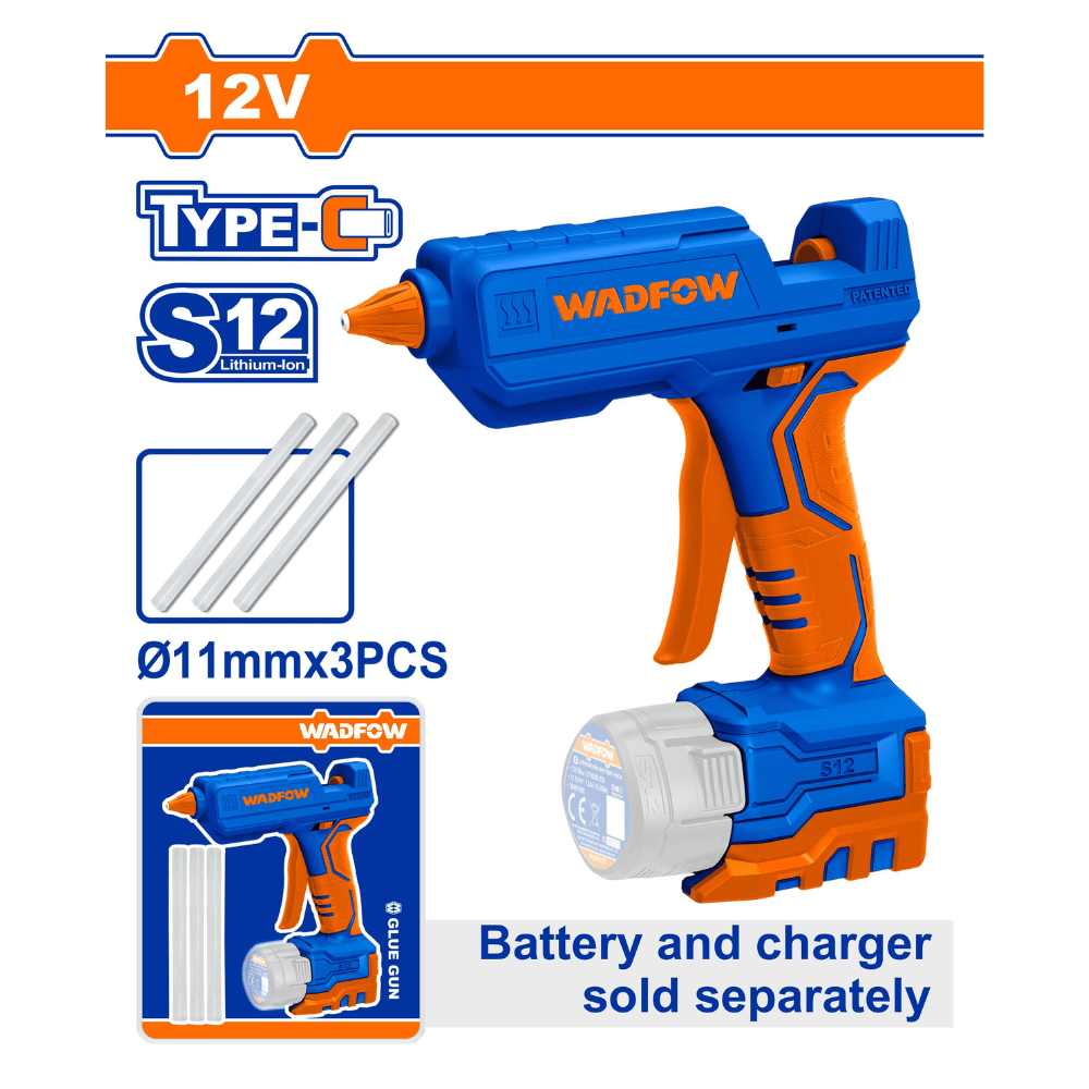 Wadfow Adhesive & Glue Wadfow 12V Cordless Glue Gun - WLU1412