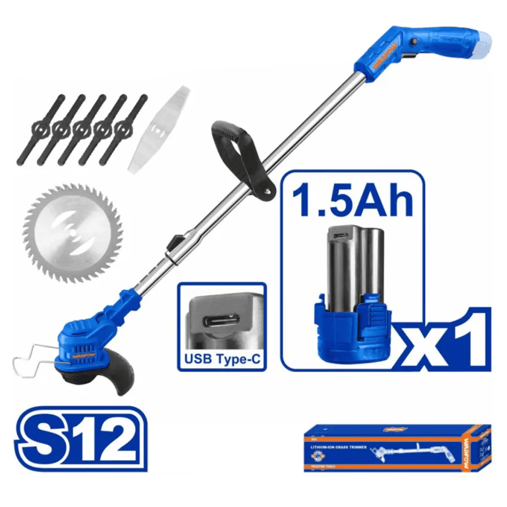 Wadfow Trimmer Wadfow 12V Cordless Grass Trimmer - WGTS512