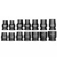 Wadfow Wrenches Wadfow 14-Piece 1/2" Drive Impact Socket Set -  WMS4D01
