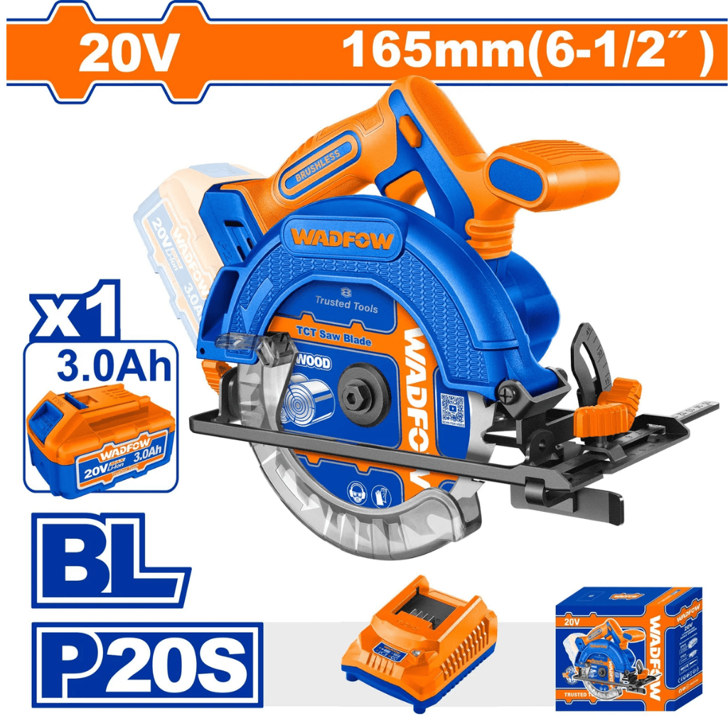 Wadfow Circular Saw Wadfow 140mm Cordless Circular Saw - WLWP5521
