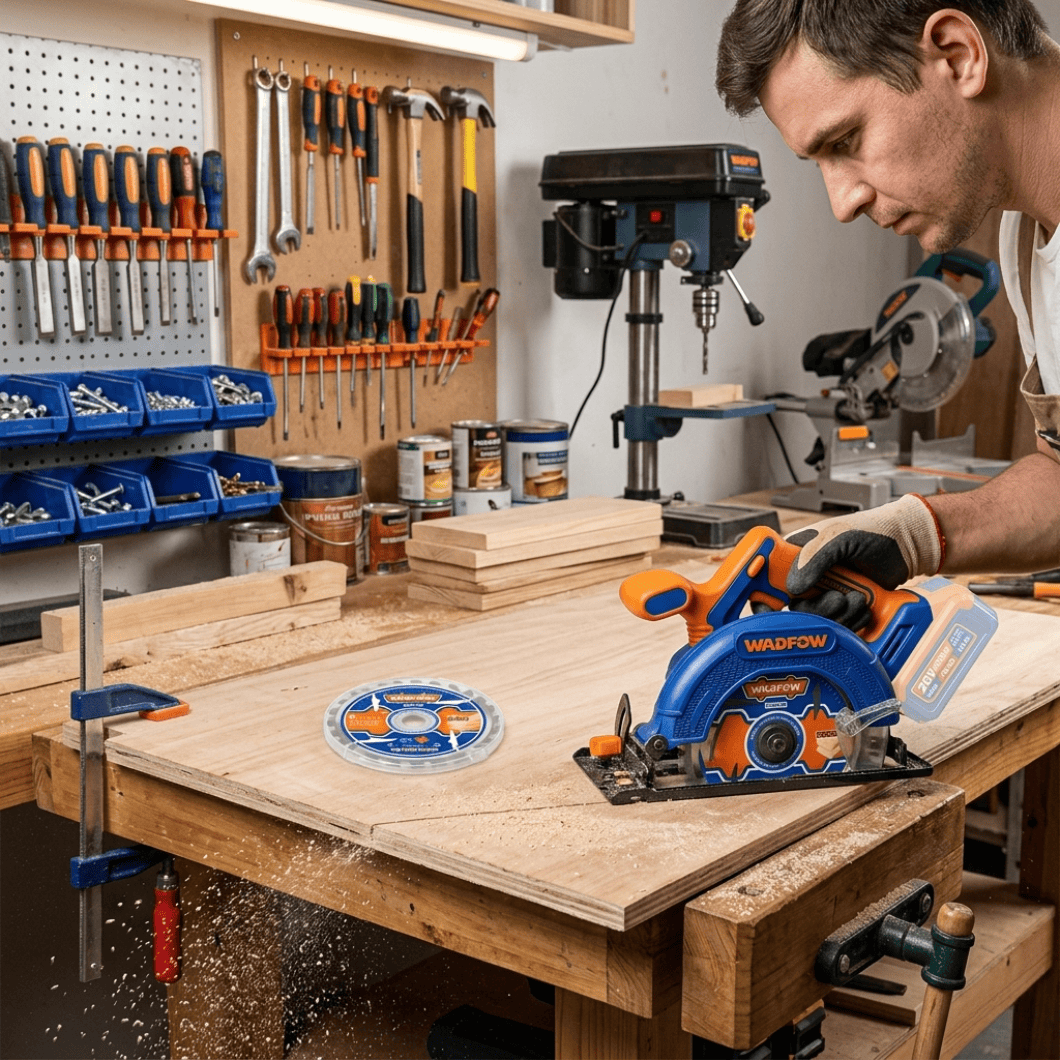 Wadfow Circular Saw Wadfow 165mm Cordless Circular Saw - WLWP5523