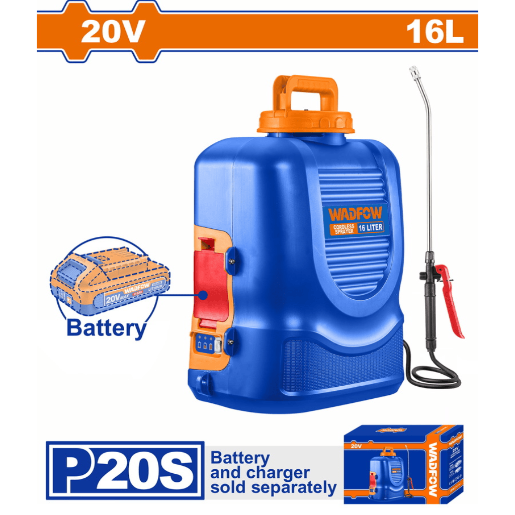 Wadfow Spray Gun Wadfow 16L Cordless Battery Sprayer - WLSY2016