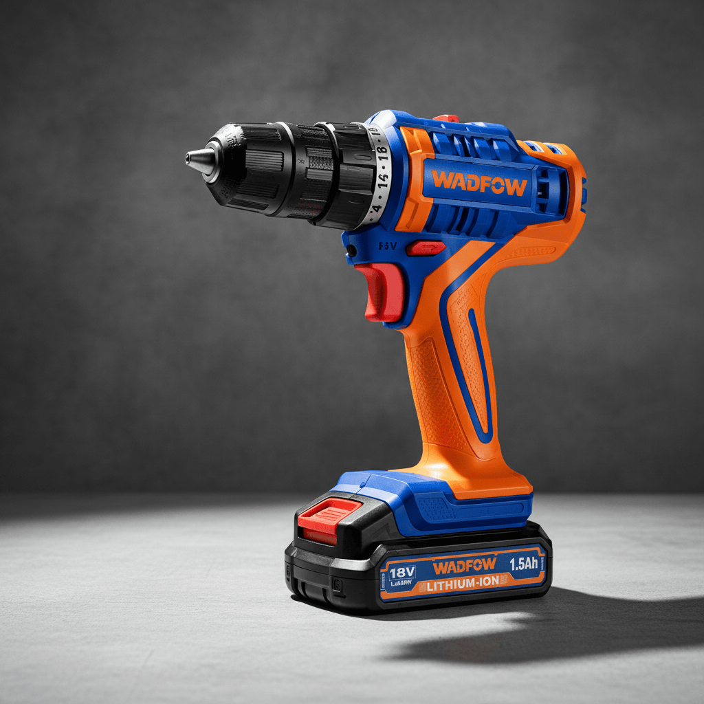 Wadfow Drill Wadfow 18V Brushless Cordless Drill 35Nm with 1.5Ah Battery - WCDP1825