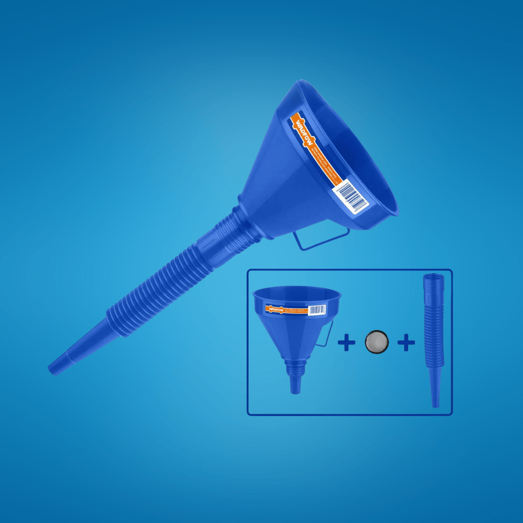 Wadfow Automotive Accessories Wadfow 2-in-1 Plastic Flexible Funnel - WUF1302