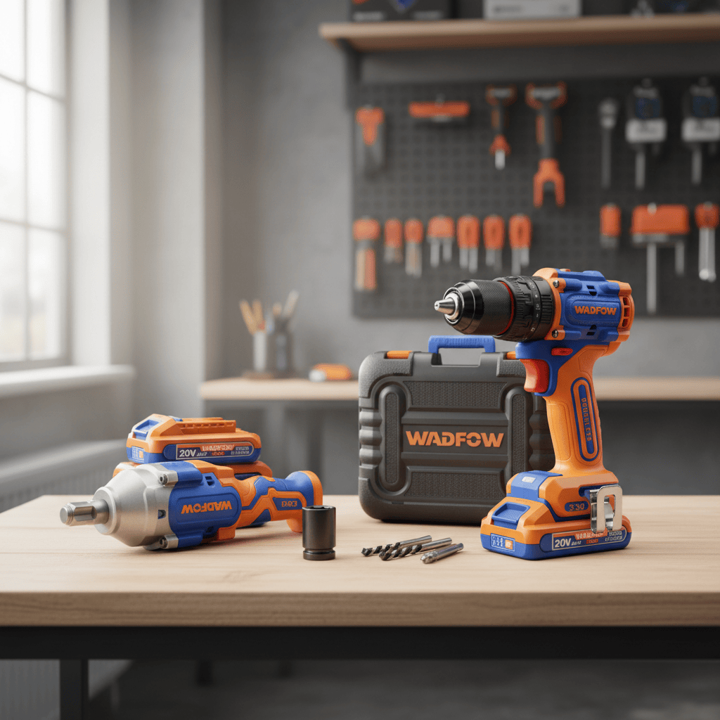Wadfow Drills Wadfow 20V Brushless Cordless 2-Piece Combo Kit - WCK20275