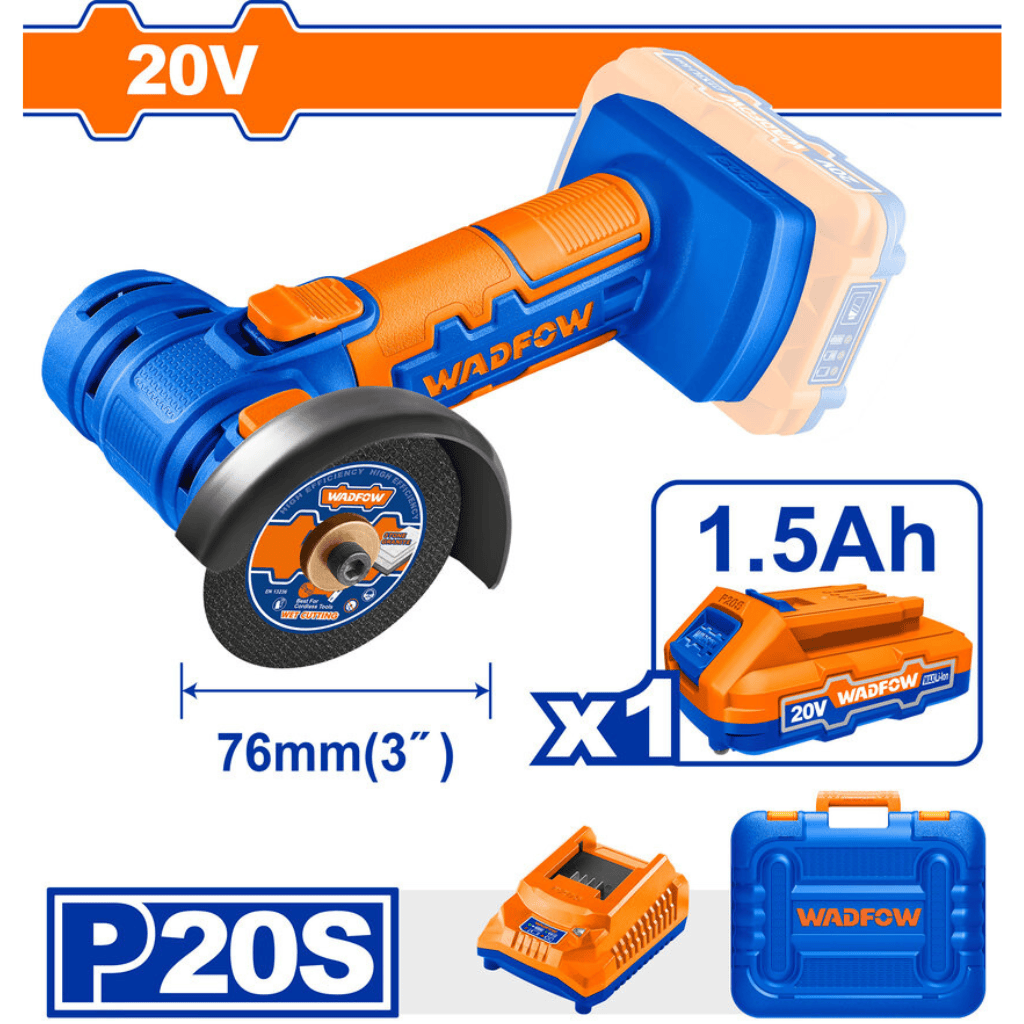 Wadfow Grinder Wadfow 20V Cordless Mini Cut-Off Tool - WLAP571