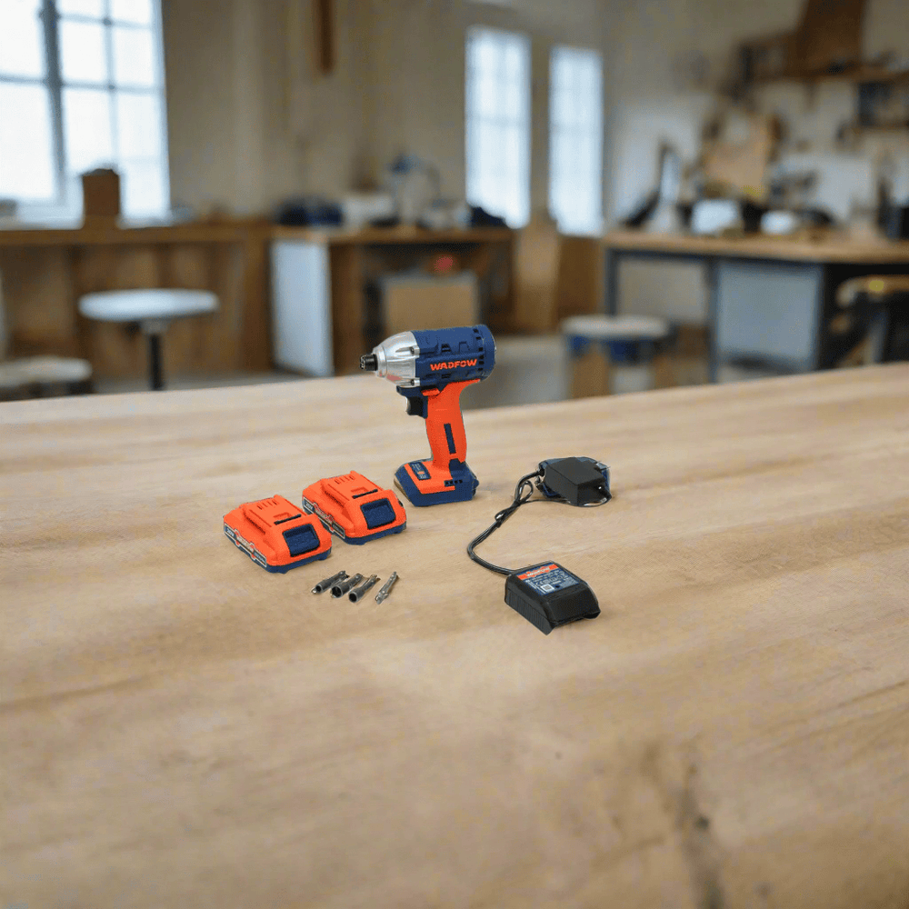 Wadfow Drill Wadfow 20V Lithium-Ion Cordless Impact Driver with 170Nm Torque - WCD2512