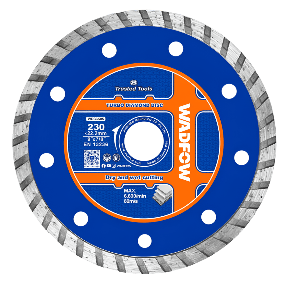 Wadfow Grinding & Cutting Wheels Wadfow 230x22.2mm Turbo Diamond Cutting Disc - WDC3K05