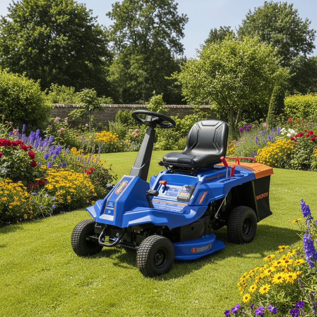 Wadfow Lawn Mower Wadfow 24" Gasoline Riding Lawn Mower 224cc with 150L Collector - WGM9A24