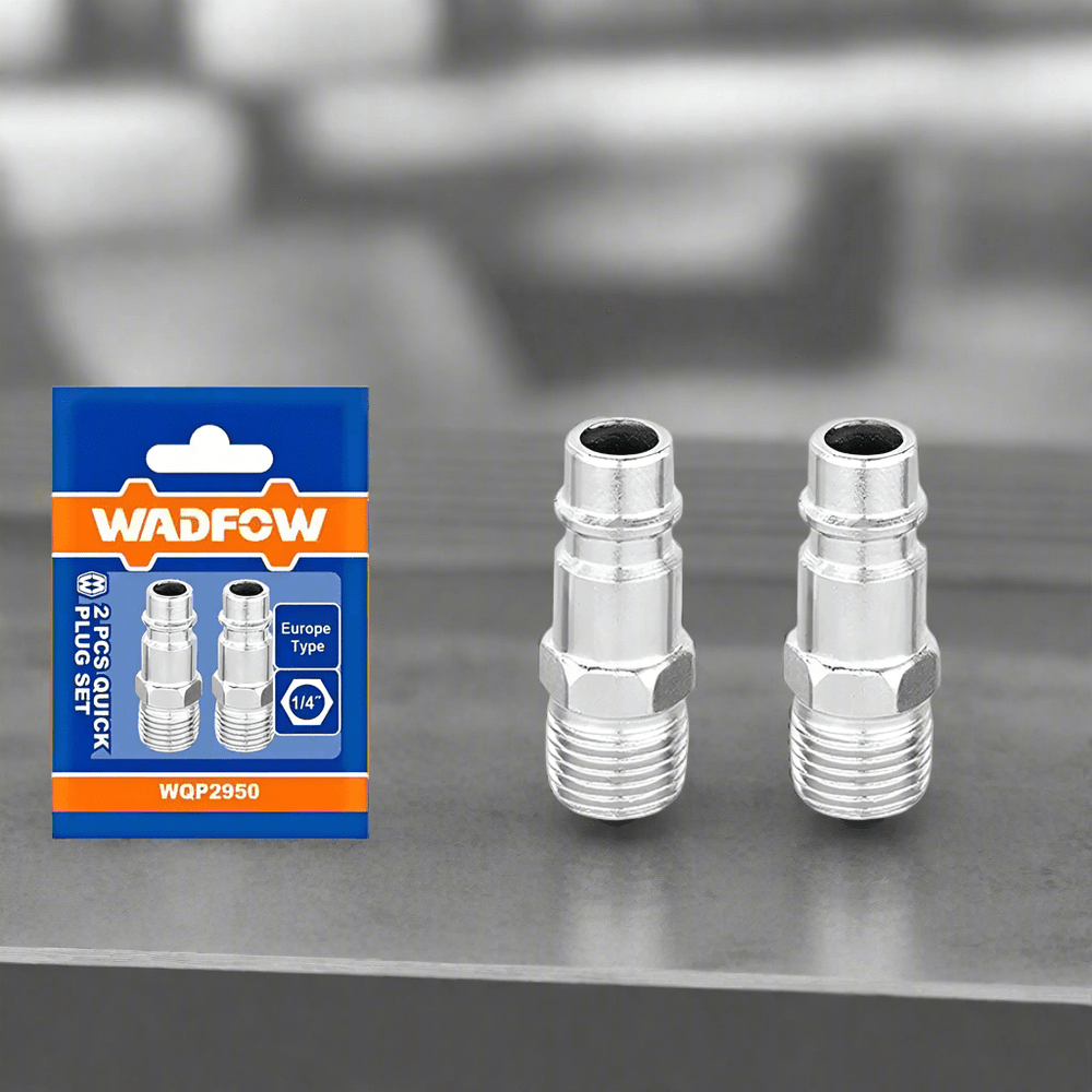 Wadfow Compressor & Air Tool Accessories Wadfow 2Pcs Male Thread 1/4" Quick Plug Set - WQP2950