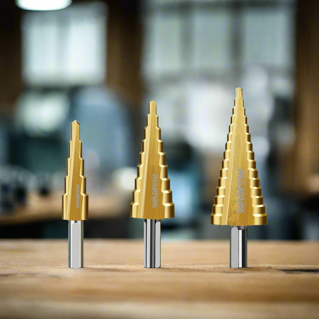 Wadfow Drill Bits Wadfow 3 Pieces Step Drill Bit Set - WJD3401