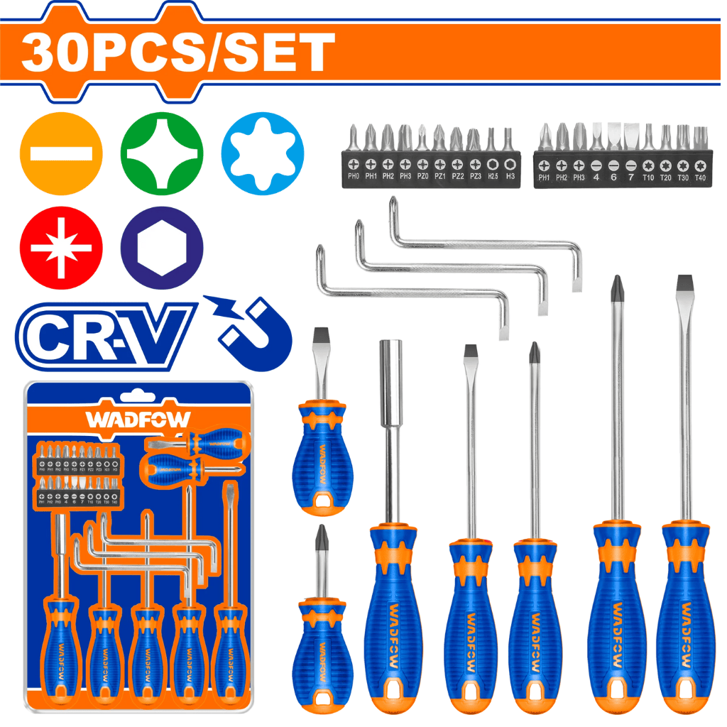 Wadfow Screwdriver Bits Wadfow 30-Piece Screwdriver Set - WSS1430