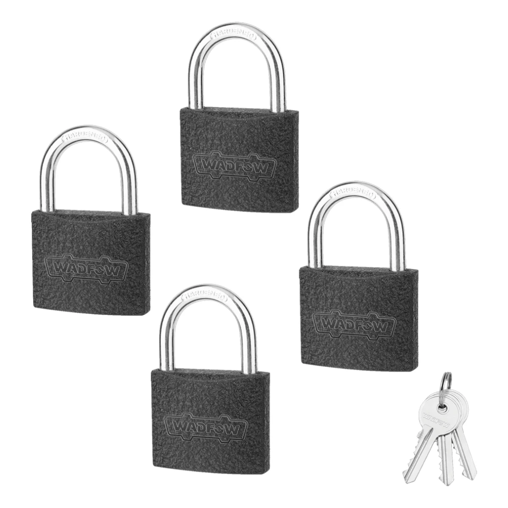 Wadfow Padlocks & Accessories Wadfow 38mm 4 Pieces Key-Alike Iron Padlock Set - WPD5444