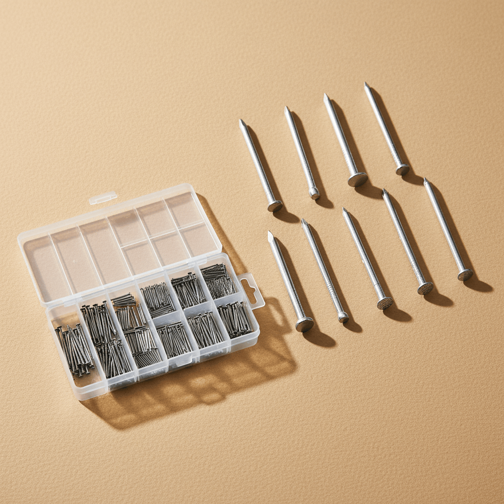 Wadfow Assorted Nail Set Wadfow 490-Piece Assorted Nail Set with Common, Finishing & Concrete Nails - WNAAB01