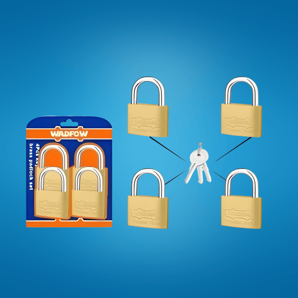 Wadfow Padlocks & Accessories Wadfow 4Pcs Brass Padlock Set - WPDT444