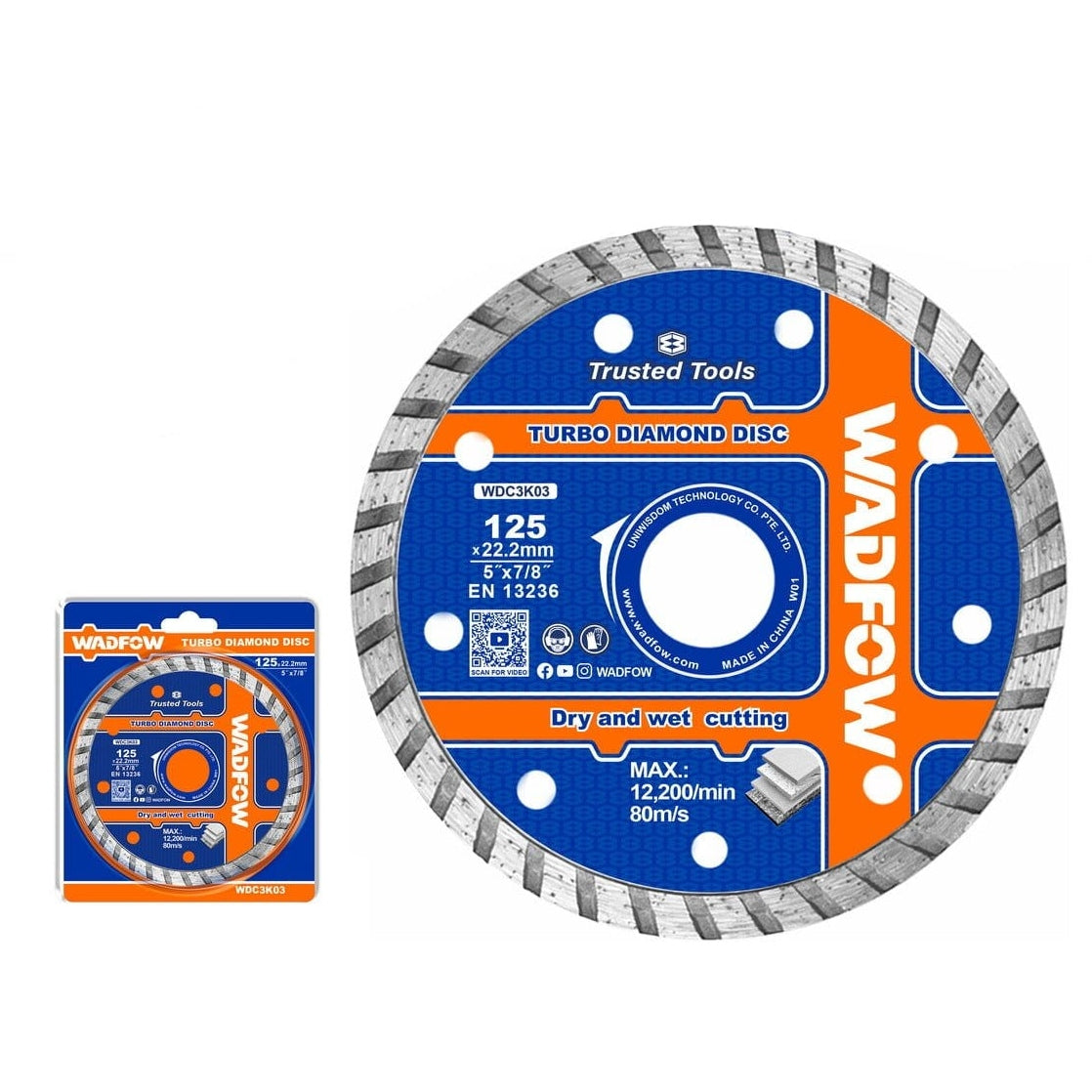 Wadfow Grinding & Cutting Wheels Wadfow 5" Turbo Diamond Disc - WDC3K03
