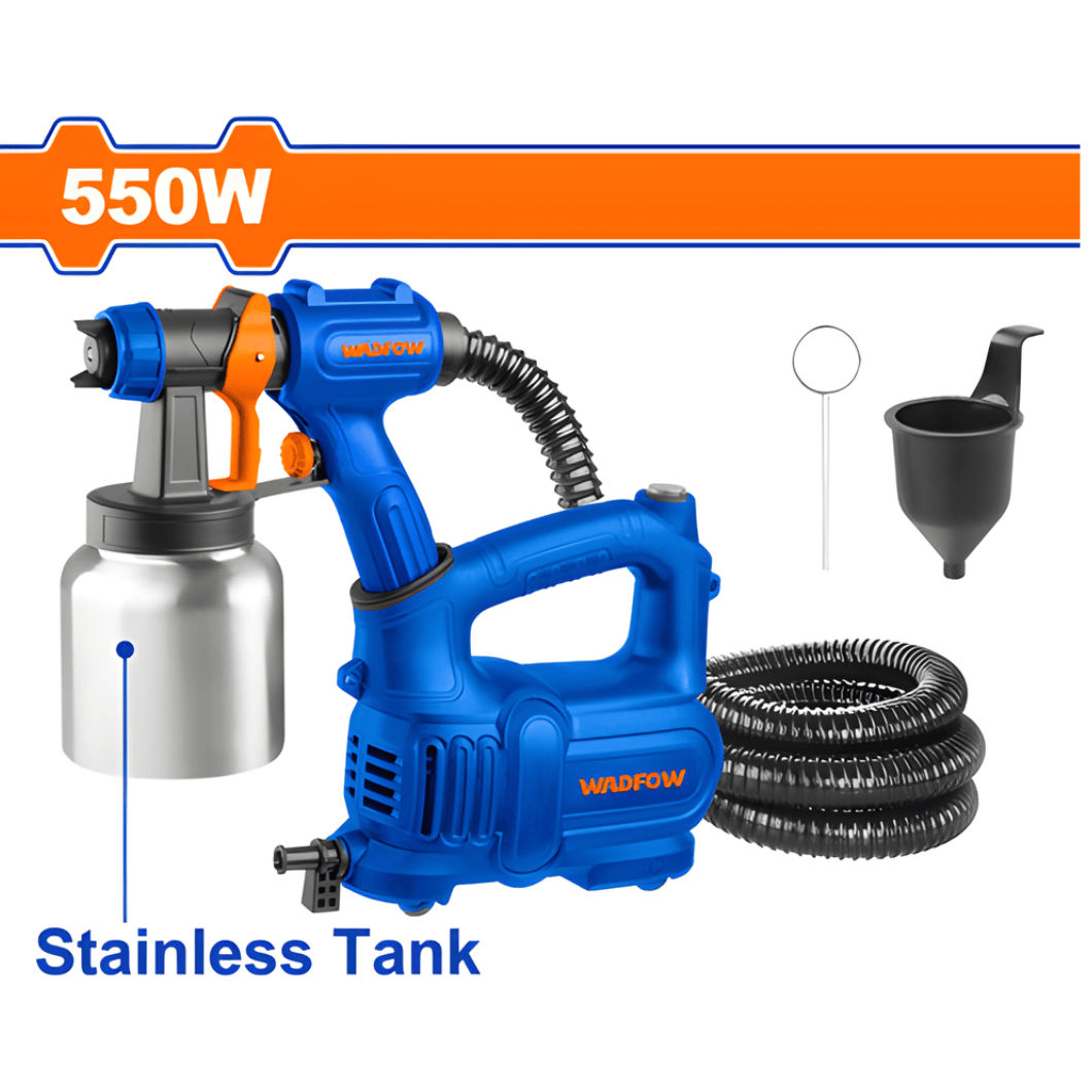 Wadfow Spray Gun Wadfow 550W Electric Spray Gun with Stainless 700ml Container - WEG2A51