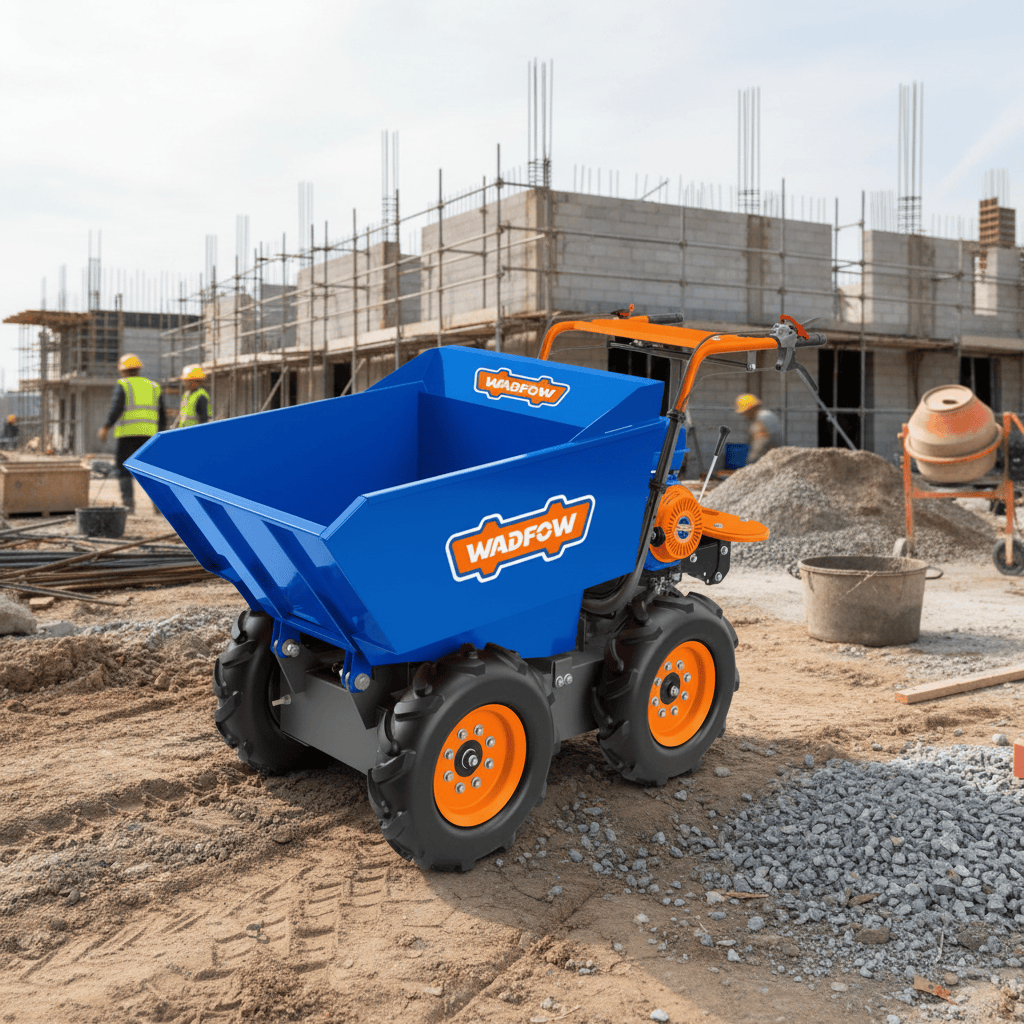 Wadfow Gardening Tool Wadfow 6.5HP 400kg 4x4 Gasoline Mini Dumper Wheelbarrow 4.8kW - WFTP1A400