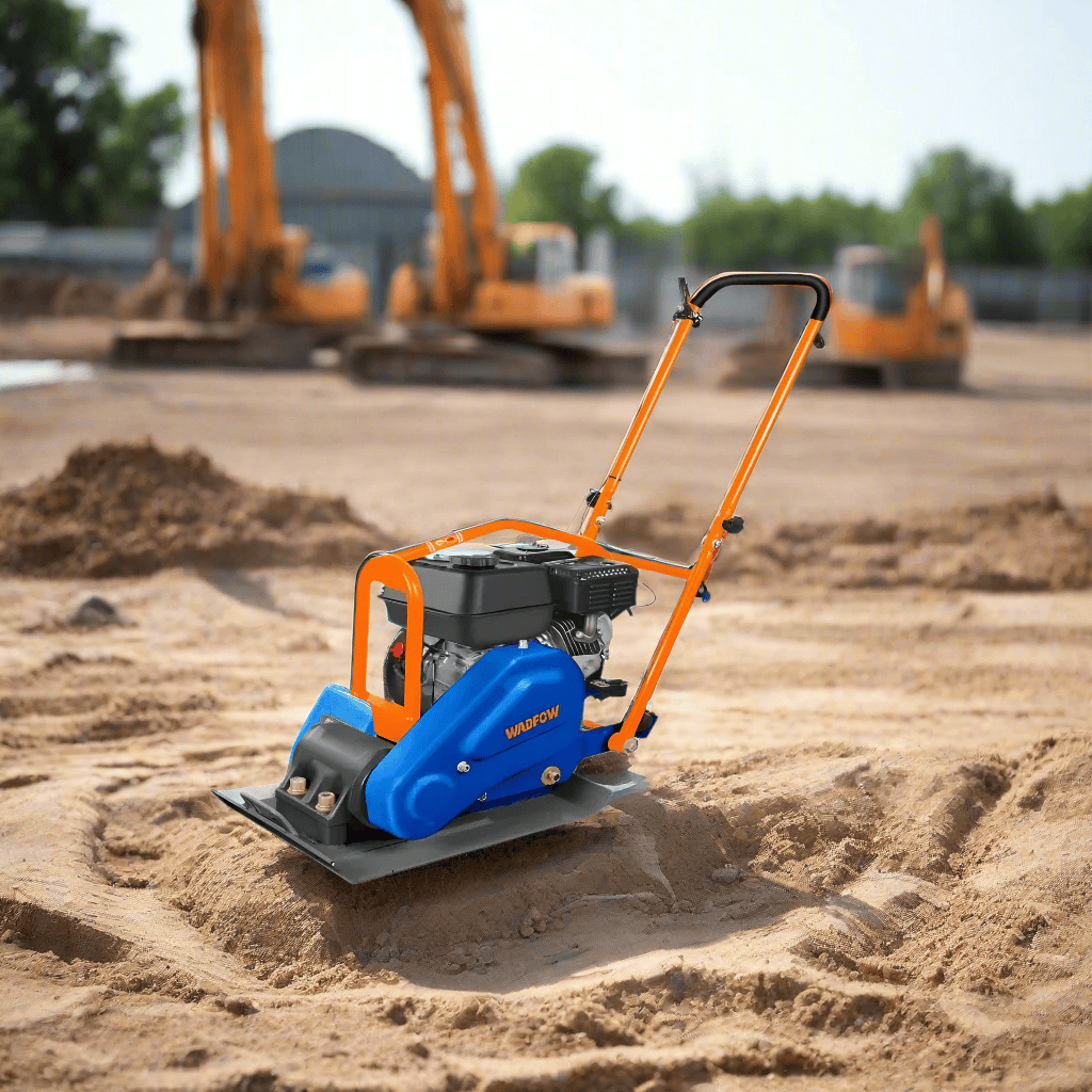 Wadfow Construction Equipment Wadfow 60kg Gasoline Plate Compactor 6.5HP with 10.5kN Force - WPM2A060