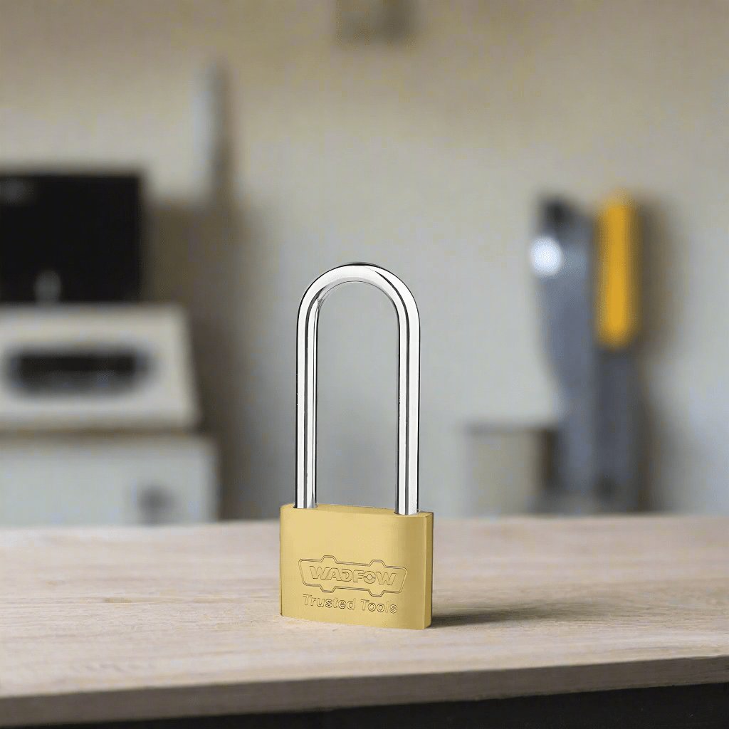 Wadfow Padlocks & Accessories Wadfow 60mm Long Shackle Brass Padlock - WPD2460