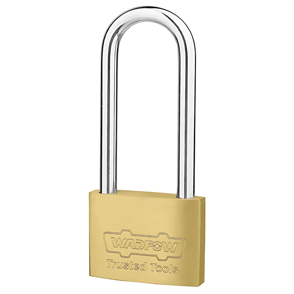 Wadfow Padlocks & Accessories Wadfow 60mm Long Shackle Brass Padlock - WPD2460