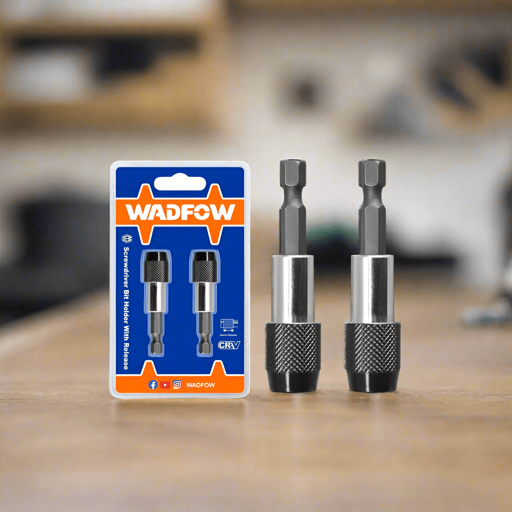 Wadfow Screwdrivers Wadfow 60mm Screwdriver Bit Holder With Release - WSV3K01