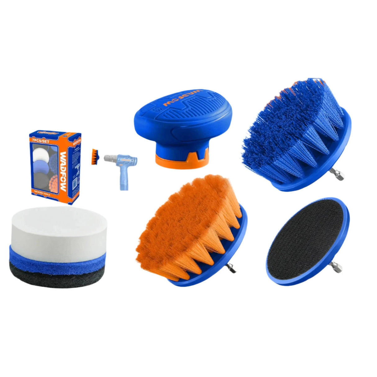 Wadfow Cleaning Equipment Accessories Wadfow 7 Pieces Cleaning Brush Set - WND5402