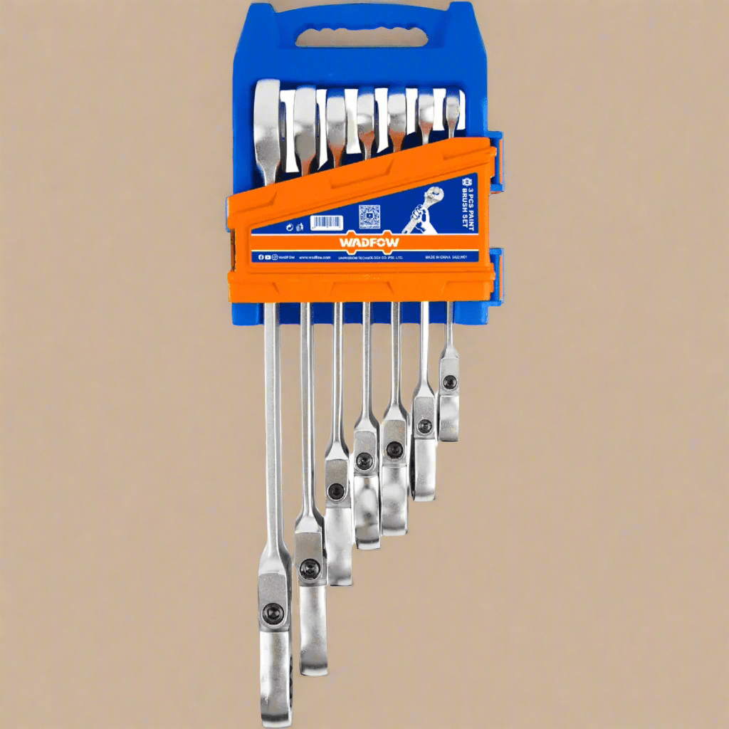 Wadfow Wrenches Wadfow 7 Pieces Flexible Ratchet Spanner Set 8-19mm - WSP5207