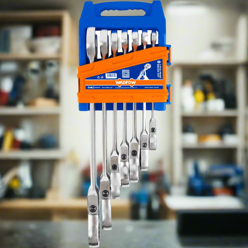 Wadfow Wrenches Wadfow 7 Pieces Flexible Ratchet Spanner Set 8-19mm - WSP5207