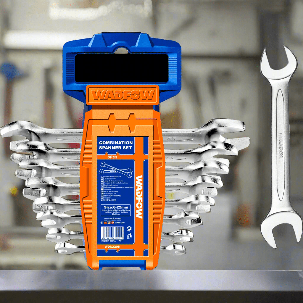 Wadfow Wrenches Wadfow 8 Pieces Double Open End Spanner Set - WDS2208