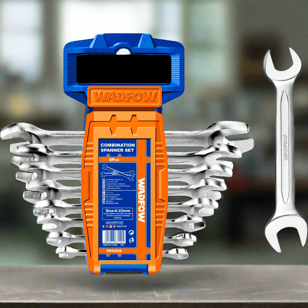 Wadfow Wrenches Wadfow 8 Pieces Double Open End Spanner Set - WDS2208