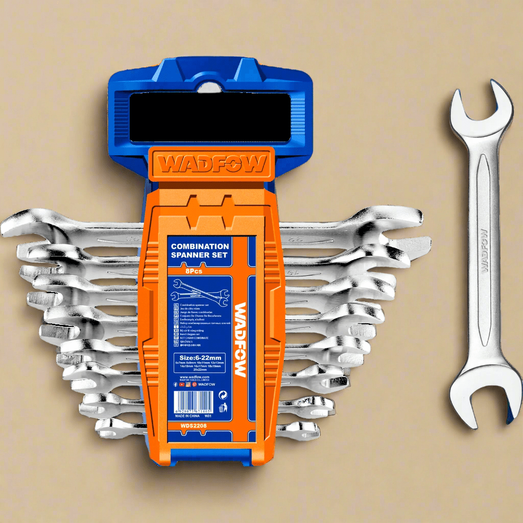 Wadfow Wrenches Wadfow 8 Pieces Double Open End Spanner Set - WDS2208