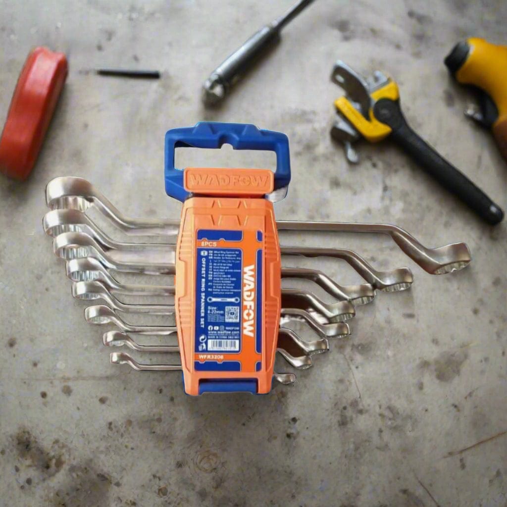 Wadfow Wrenches Wadfow 8 Pieces Offset Ring Spanner Set - WFR3208