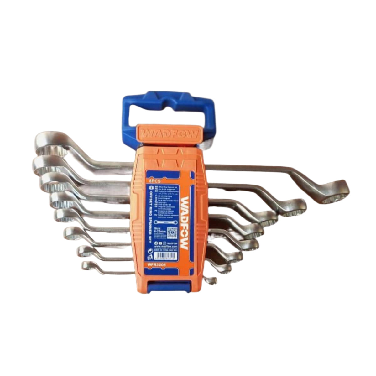 Wadfow Wrenches Wadfow 8 Pieces Offset Ring Spanner Set - WFR3208