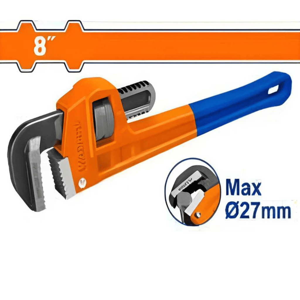 Wadfow Wrenches Wadfow 8" Pipe Wrench With CR-V Jaw - WPW8108